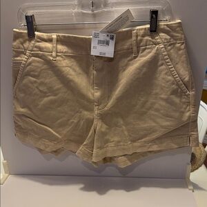 American Eagle Outfitters High Rise Trouser Tan Shorts Sz 10.  NWT. Box35.